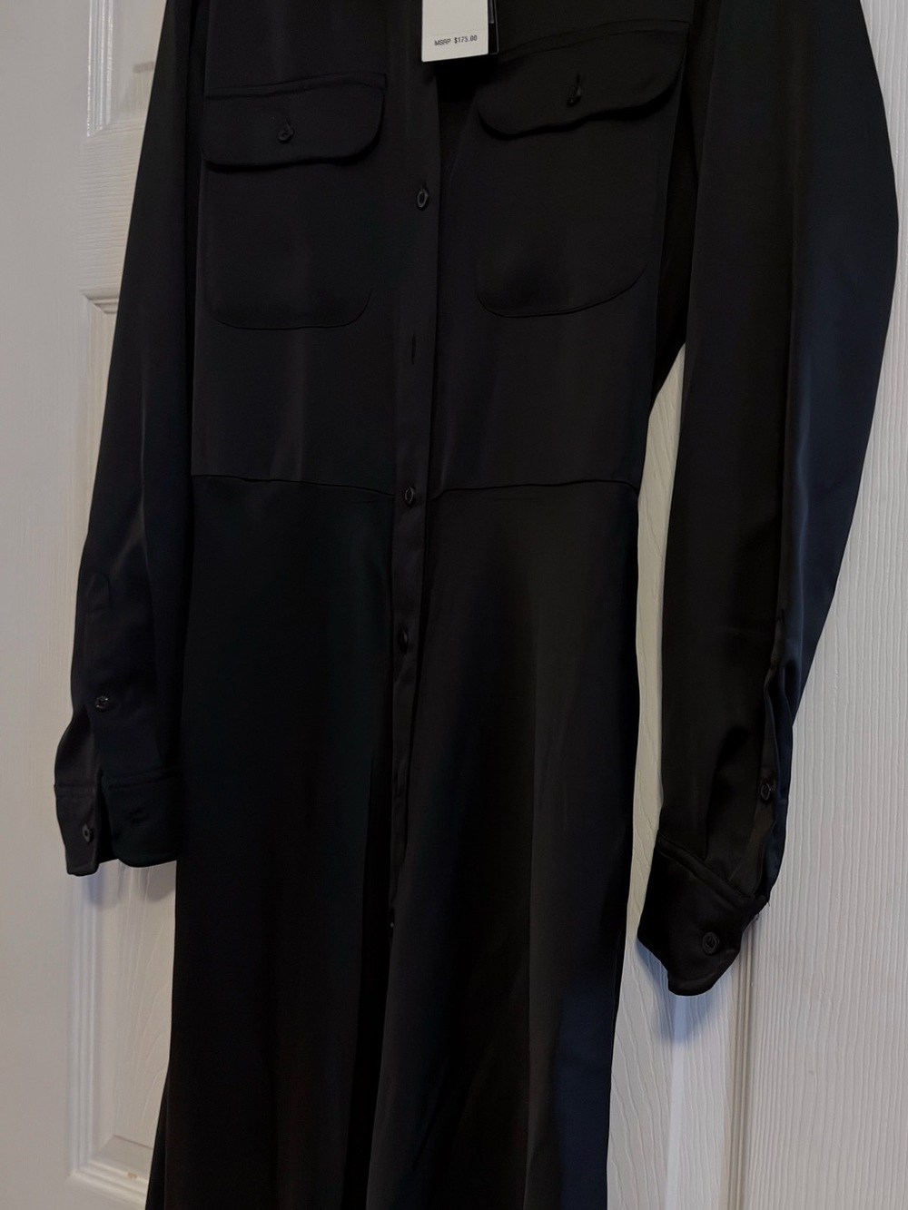 Lauren Ralph Lauren Black Button-Front Shirt Dress